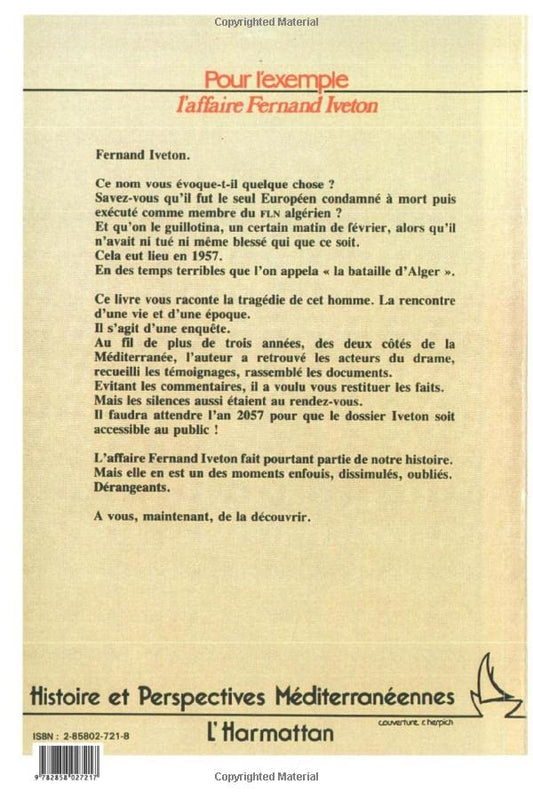Pour l'exemple L'affaire Fernand Iveton