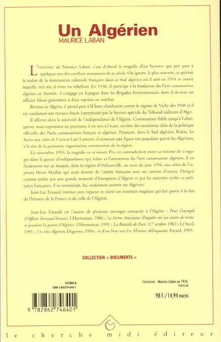 Un Algérien: Maurice Laban
